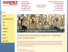 Tablet Screenshot of carpetdepotmarietta.com